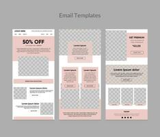 Email marketing newsletter template for fashion promotion business vector