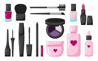 Vector set of cosmetics