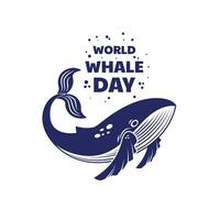 World Whale Day vector