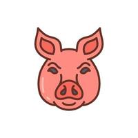 Pork icon in vector. Illustration vector