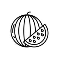 Watermelon icon in vector. Illustration vector