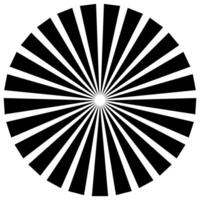 Sunburst starburst Rays, radial beams circle design element. Vector illustration