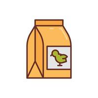 pájaro comida icono en vector. ilustración vector