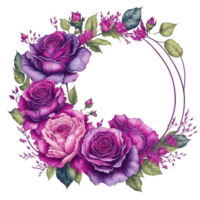 acuarela flor, ai generado png