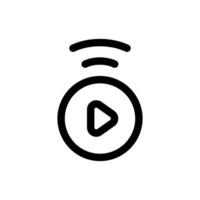 Simple Streaming icon. The icon can be used for websites, print templates, presentation templates, illustrations, etc vector