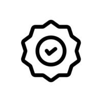 Simple Verified Badge icon. The icon can be used for websites, print templates, presentation templates, illustrations, etc vector