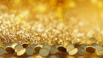 The  gold coins for business concept 3d rendering photo