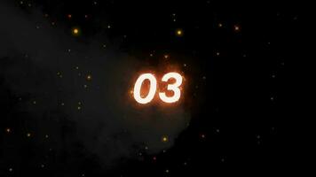10 zu 1 zweite Countdown Timer Animation - - Feuer Countdown Zahlen video