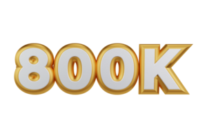 800K 3d rendered transparent text png