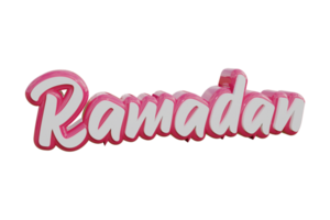 Ramadan 3d transparent texte conception png