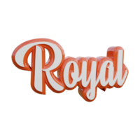 Royal 3d transparent text design png