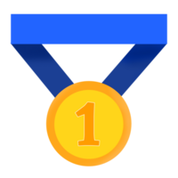 illustration of 1st place gold medal. png