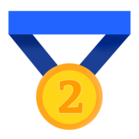 illustrazione di 2 ° posto oro medaglia. png