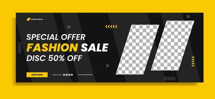 Business horizontal banner template design. It is suitable for social media advertising, Fashion Brand Promotion, Digital Marketing, etc. vector