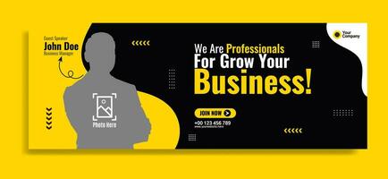 Business webinar horizontal banner template design. Very suitable for online class programs, marketing, etc. vector