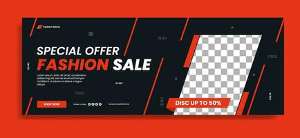 Business horizontal banner template design. It is suitable for social media advertising, Fashion Brand Promotion, Digital Marketing, etc. vector