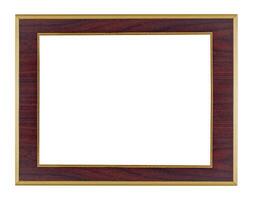 Wooden frame vintage isolated background. photo