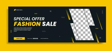 Business horizontal banner template design. It is suitable for social media advertising, Fashion Brand Promotion, Digital Marketing, etc. vector