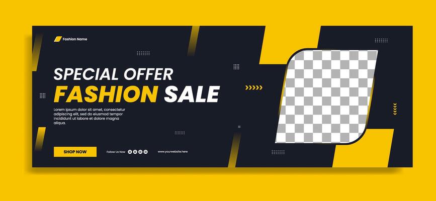 Business horizontal banner template design. It is suitable for social media advertising, Fashion Brand Promotion, Digital Marketing, etc.