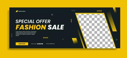 Business horizontal banner template design. It is suitable for social media advertising, Fashion Brand Promotion, Digital Marketing, etc. vector