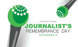 international Journalist's Remembrance Day. background, banner, card, poster, template. Vector illustration.