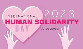 International Human Solidarity Day. background, banner, card, poster, template. Vector illustration.