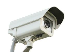CCTV Security camera isolated white background. photo