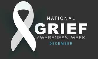 National Grief awareness week. background, banner, card, poster, template. Vector illustration.