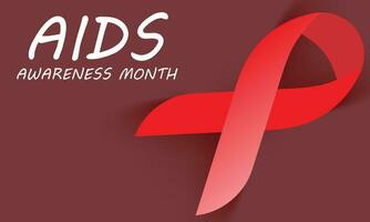 Aids awareness month. background, banner, card, poster, template. Vector illustration.