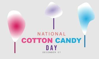 National Cotton Candy day. background, banner, card, poster, template. Vector illustration.