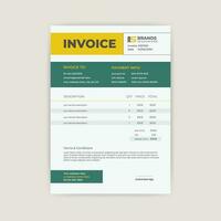 Professional creative simple Business and corporate modern invoice template design vector