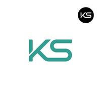 Letter KS Monogram Logo Design vector