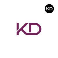 Letter KD Monogram Logo Design vector