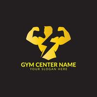 Vector gym power logo design template