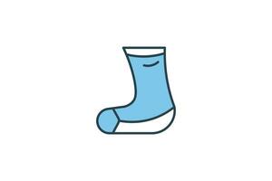 Socks Icon. Icon related to clothes icon set. flat line icon style. Simple vector design editable