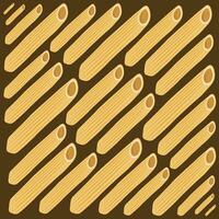 Penne raw spaghetti vector illustration for graphic design and decorative element