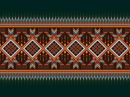 Geometric ethnic oriental seamless pattern traditional Design for fabric,carpet,clothing,background,wallpaper,wrapping,Vector illustration.aztec embroidery style. vector