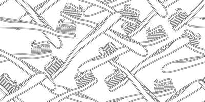 toothbrush and toothpaste seamless pattern vector