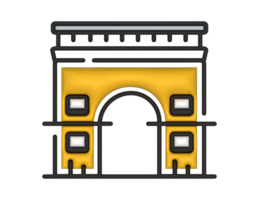 3d Arc De Triomphe on a transparent background png