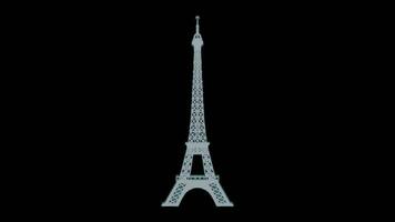 Eiffel Turm Schleife Animation, ein muss man besuchen Ziel zum die Architektur Enthusiasten video