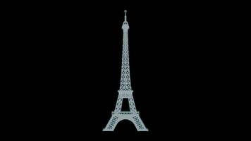 eiffel torre lazo animación, un debes visitar destino para arquitectura entusiastas video