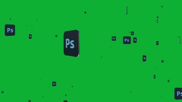 movimento gráfico animação, respiração vida para dentro visual conceitos, adobe photoshop ciclo vídeo com verde tela video