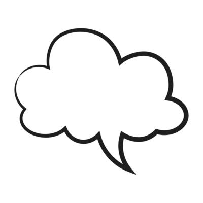 Speech  bubble  icon. Flat  design. Isolated white background