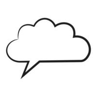 Speech  bubble  icon. Flat  design. Isolated white background vector