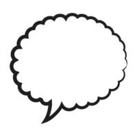 Speech  bubble  icon. Flat  design. Isolated white background vector