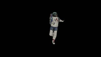 astronauta dança animação video