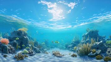 Coral reef natural background photo