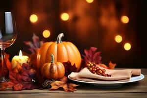 Thanksgiving dinner background photo