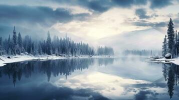 Winter natural background photo