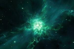 Green abstracr space background photo